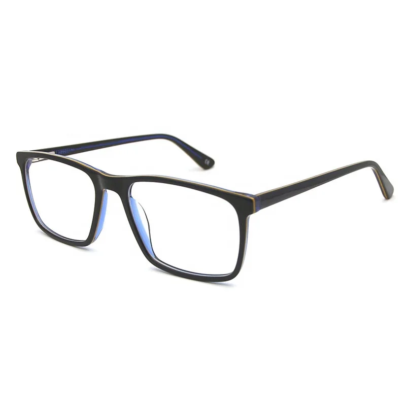 
Italy design rectangle man boy eyewear ready goods on sale acetate optical frame glasses 