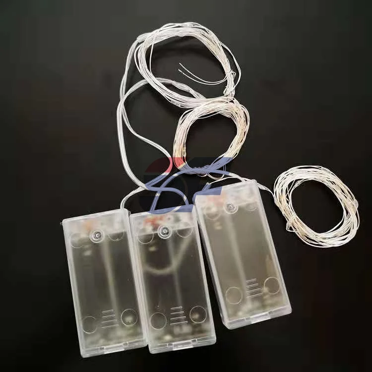 Silver Wire Led Copper Wire Twinkle Light 2AA Battery Operated Micro LED Copper Wire String Lights for festival Decoration