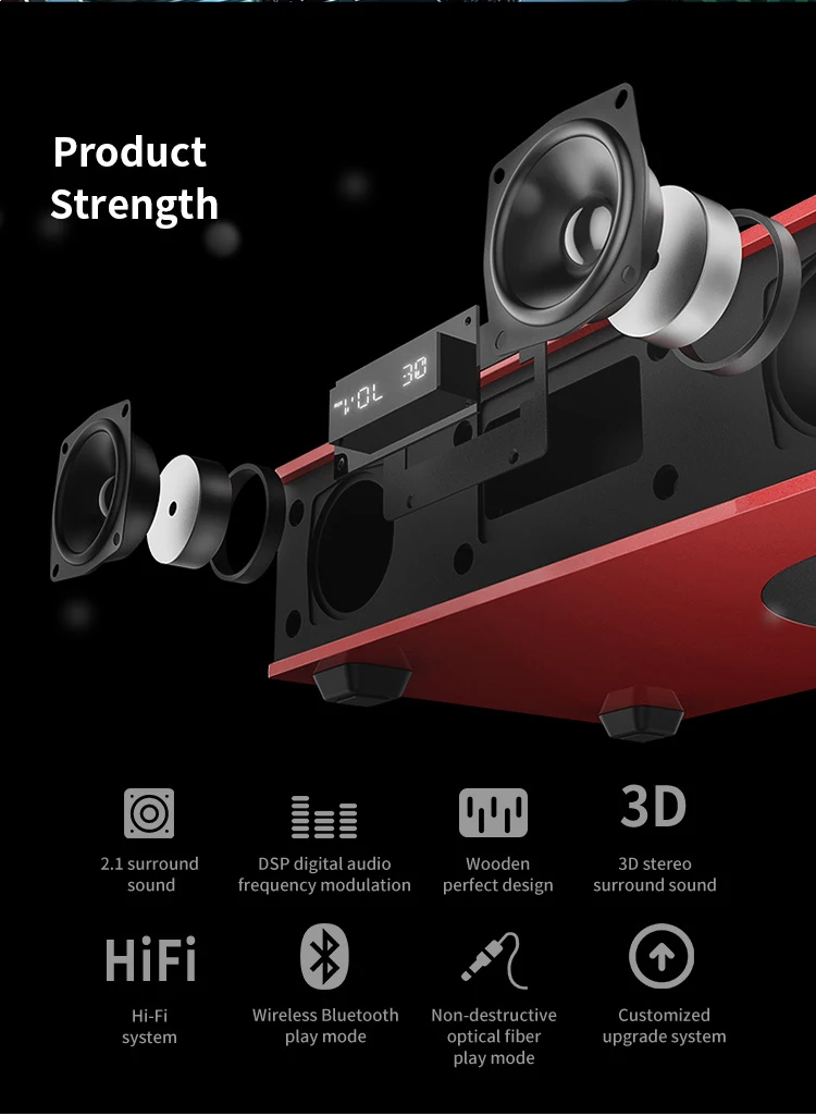 Дешевые спикер 2.1 компьютер спикер hifi стерео звук домашнего кинотеатра