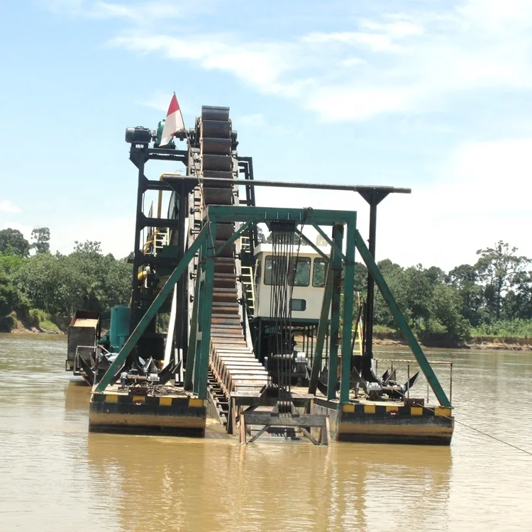 SINOLINKING chain bucket dredger floating gold dredge for sale