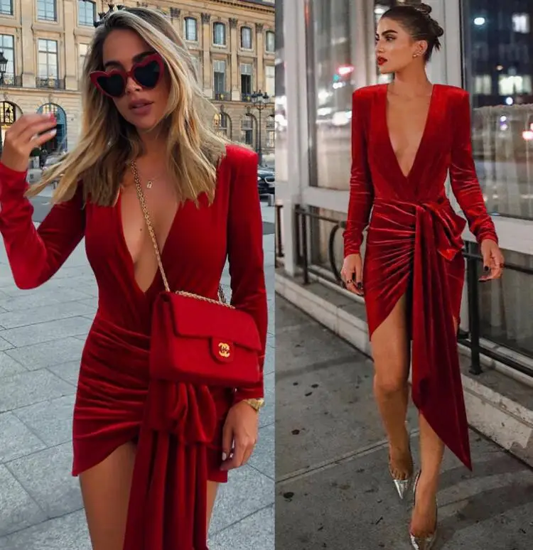 
D3072 China Wholesale High Slit Women Elegant Velvet Prom Dress Evening 