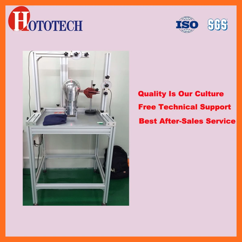 Peripheral vision testing machine for helmet