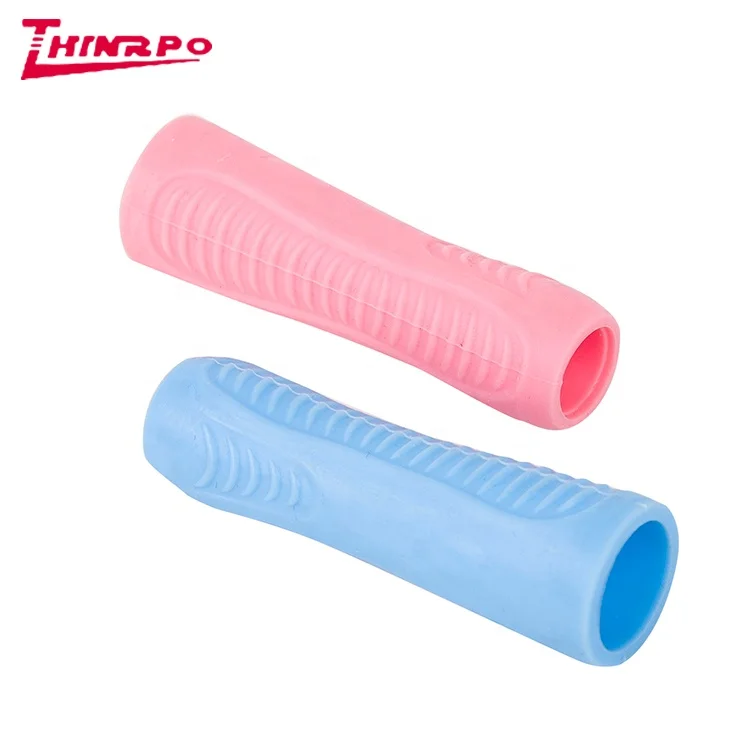 Custom Hot selling silicone  rubber Pen Holder Posture Corrector Pencil Writing Aid Grip  unique pencil holder