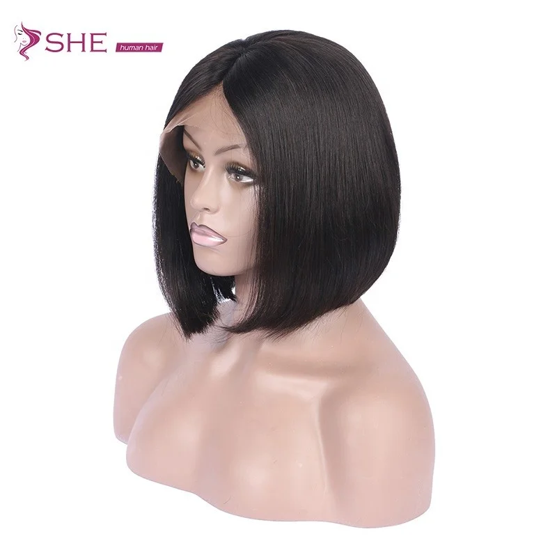Unprocessed Cuticle Aligned Virgin Hair 10A  13x4 Swiss Lace Frontal wig BOB 180% density