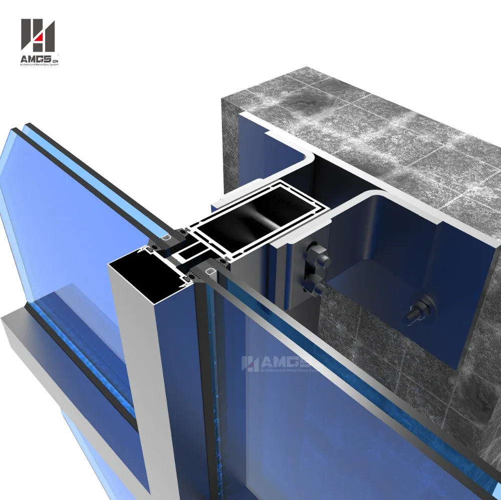 
Storefront/unitized/structure Aluminum Facade Glass Detail Dwg Unitized Curtain Wall System 