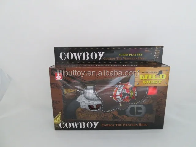 Super Wild West Gun Cowboy Toys With Leather Holster For Boys