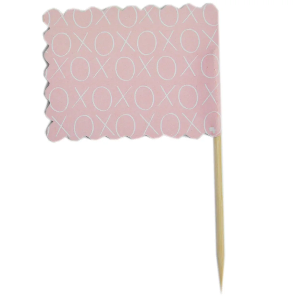 Decoration mini paper flag with tooth pick