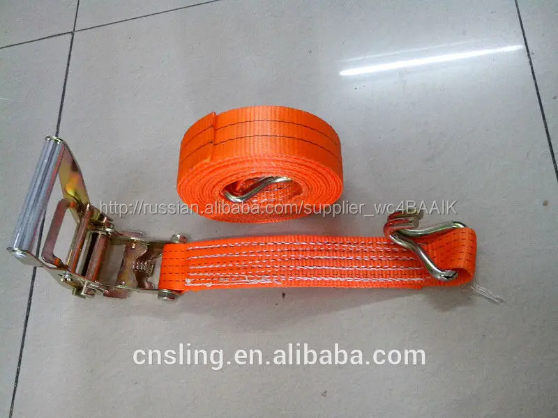 1' 800kg 4m double j-hook rope for securing cargo strap/heavy duty securing strap