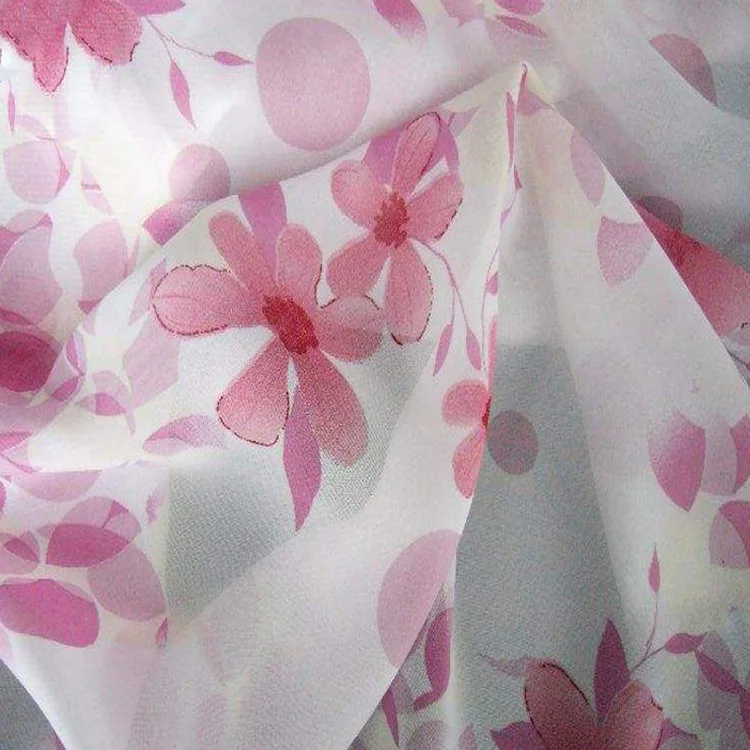 High Quality Customized 100% Polyester Chiffon Fabric For Dress