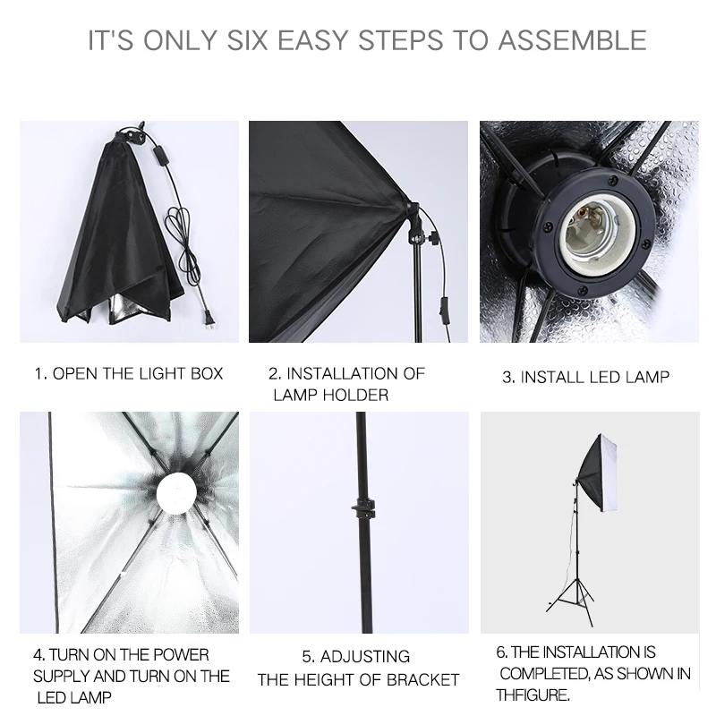
Softbox professional photographic studio easy folded 50*70CM soft box with 2.1M light stand 