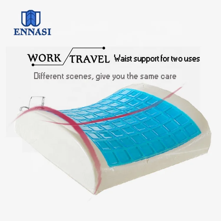 High Quality Cooling Gel Memory Foam Lumbar Back Support Cushion