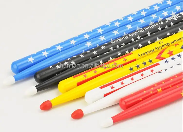 high quality flag printed hickory drumsticks 5A/7A