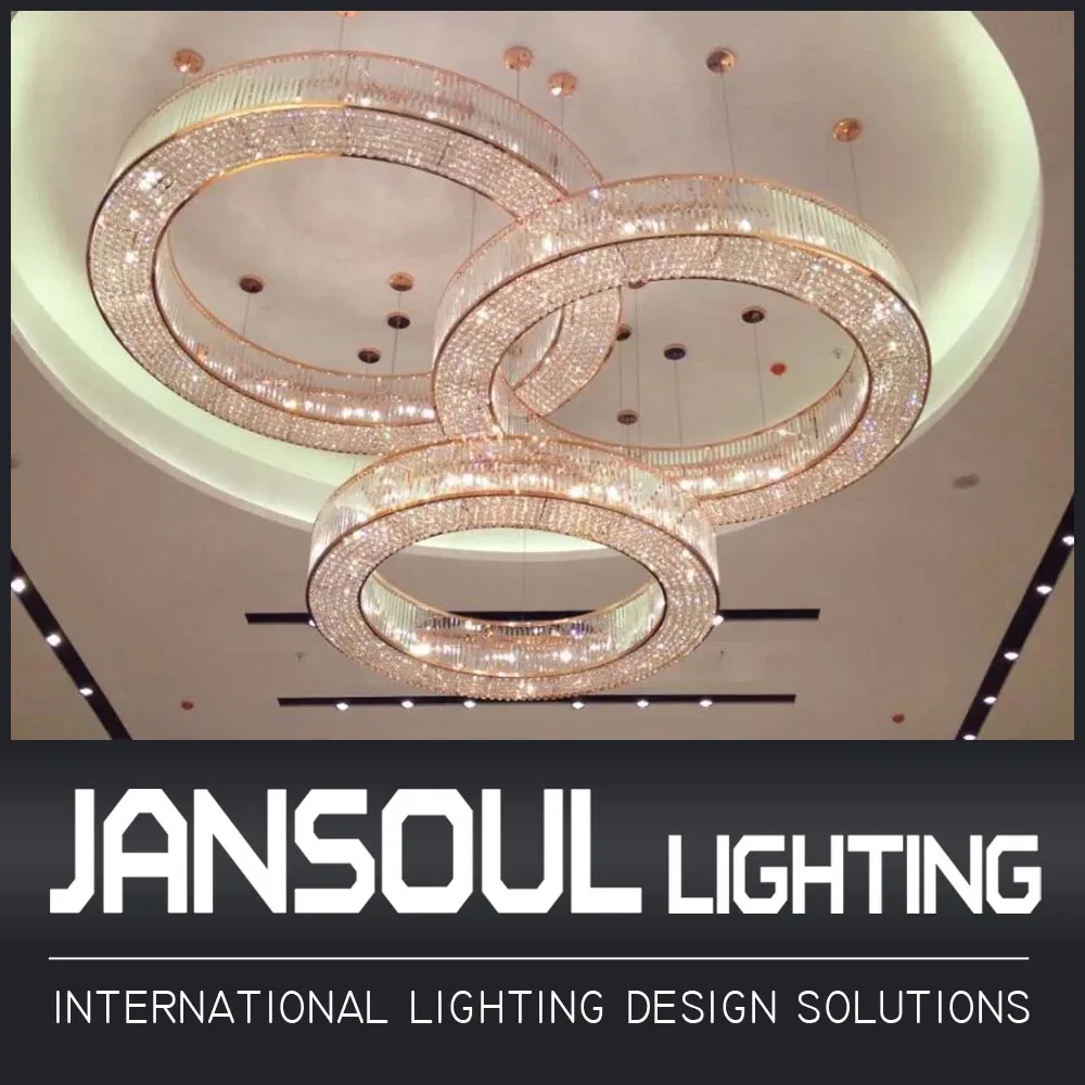 chandelier modern italian indoor lights combined gold crystal pendant lamp for hotel lights