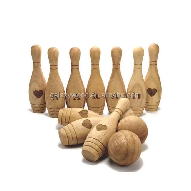 popular sale wood wooden Bowling balls bowling pins for games