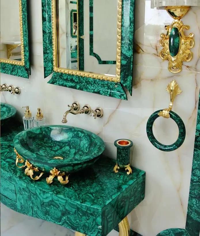 Top quality malachite green big slab foshan wholesale