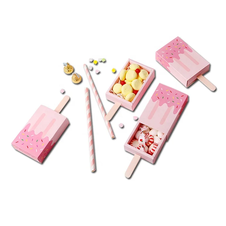 factory stock paper gift box ice cream favor baby shower wedding souvenir candy box