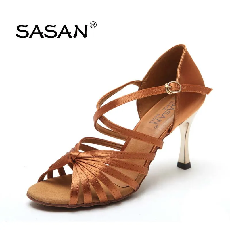 SASAN Metallic Heel Lady Latin Dance Shoe Salsa Shoe Wedding Shoes S121