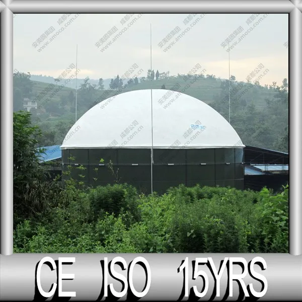 Double Membrane bioreactor storage dome for biogas plant