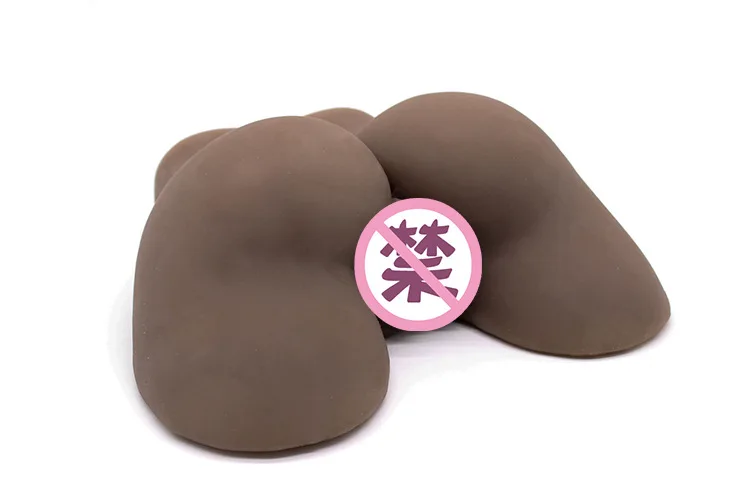 
Double Hole sex toy for man masturbation Artificial Vagina Male Black Brown Big Ass Soft Silicone 