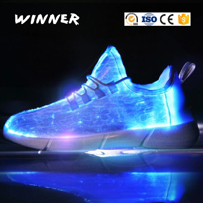 
2021 New design rechargeable sports breathable causal sneaker fashion led shoes for kid 