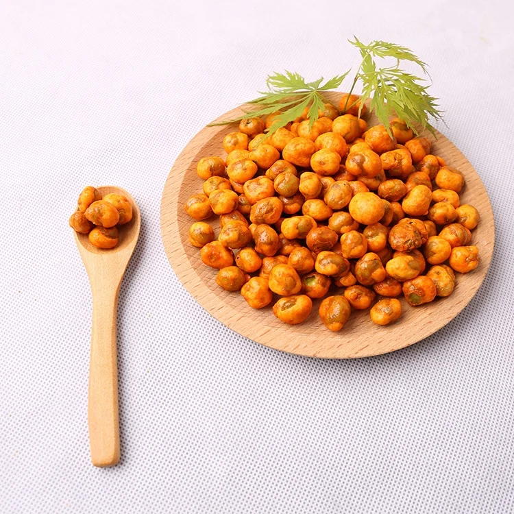 hot selling crispy green peas OEM good taste hot Paprika Cajun flavor coated green peas