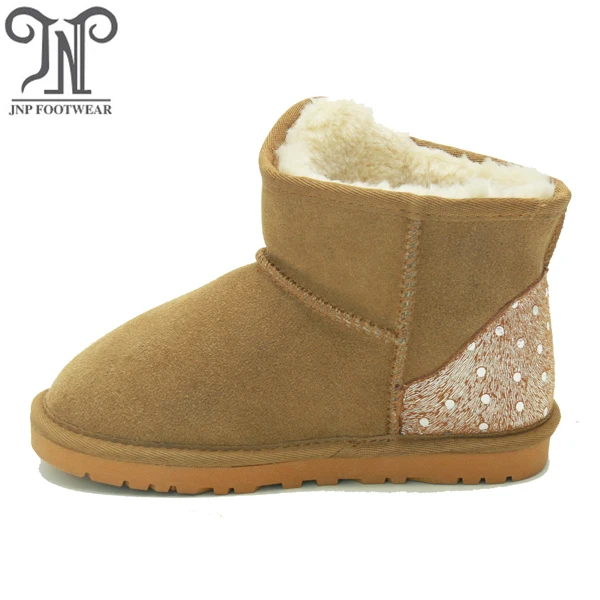 
Winter Ankle Boots Kids Rabbit Warm Snow Boots Outdoor Cute Girls Leather Boots Kids US 