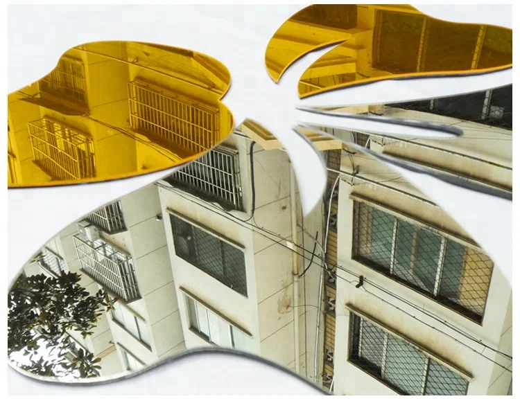 Wall Decoration for Office or Sitting Room Large World Map 3D acrylic mirror Wall Sticker