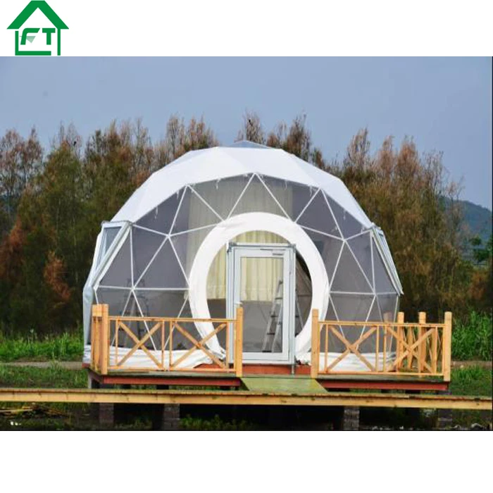 Luxury 6m 7m diameter Geodesic Dome House clamping for multiple people outdoor hotel house