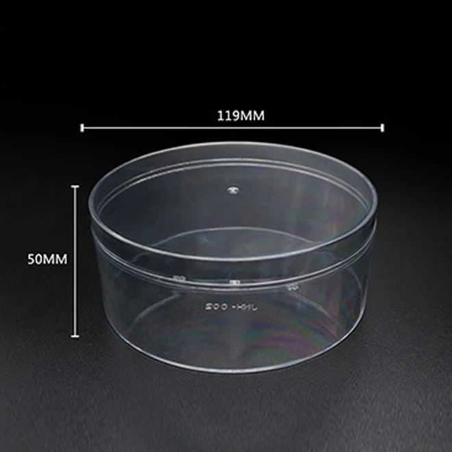 500 мл, 16 унций, оптовая продажа, пластиковый прозрачный круглый контейнер для хранения пищи с крышкой для упаковки печенья