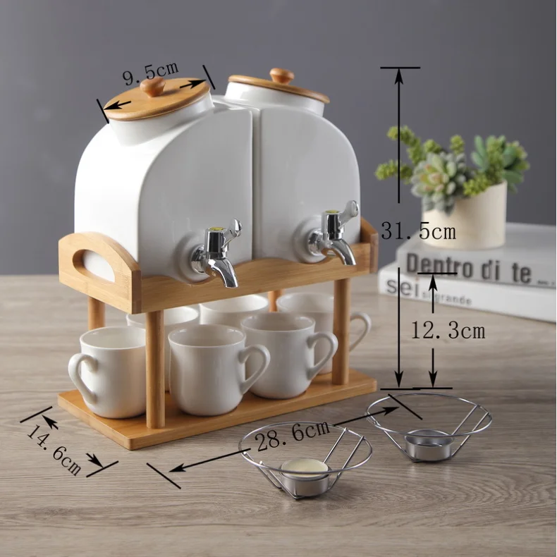 Best Fast Delivery Tea Set Porcelain with Bamboo Rack