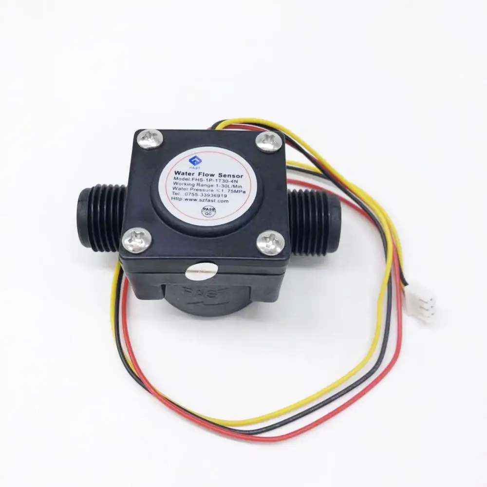 1~30 L/Min flow range magnetic plastic hall effect water flow sensor
