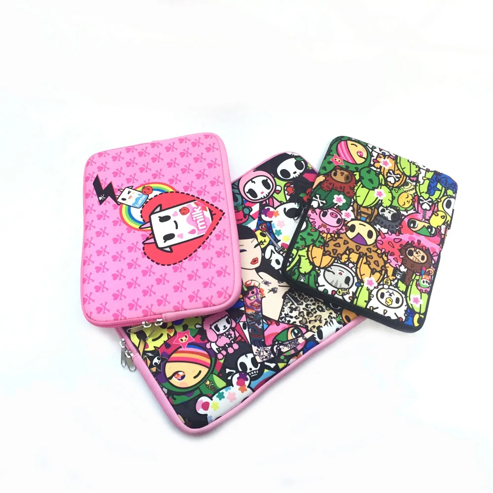 Neoprene Custom Laptop Sleeve Bag Macbook Air Neoprene Padded Pouch Waterproof Computer Bag Cute Cartoon Pattern Laptop Cover