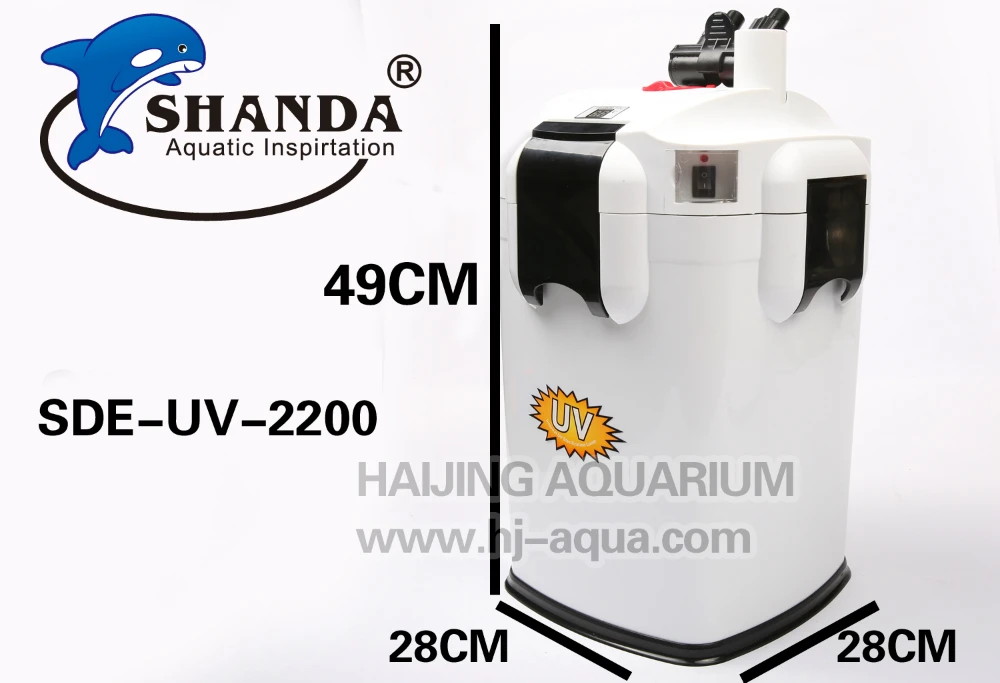 SHANDA aquarium External filter/canister SDE-2200UV 2200L/H UV Filter Bio Filter
