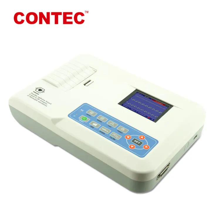 CONTEC ECG300G цифровой 3 канала 12 привести электрокардиограмма ekg