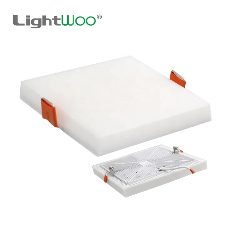 High quality new design 90lm/W trimless square white acrylic recessed panel light 12W 18W 24W 36W for bedroom