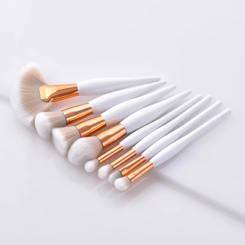 
Free shipping face cosmetic 8 piece set detailing white hair makeup brush set 