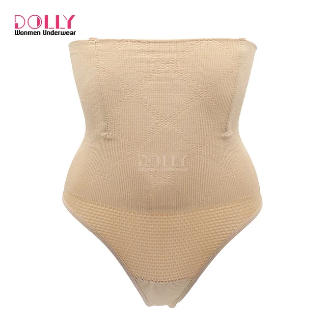 High Waist Thong Shaper Women Seamless Shapewear Waist Cincher Panty With Bones