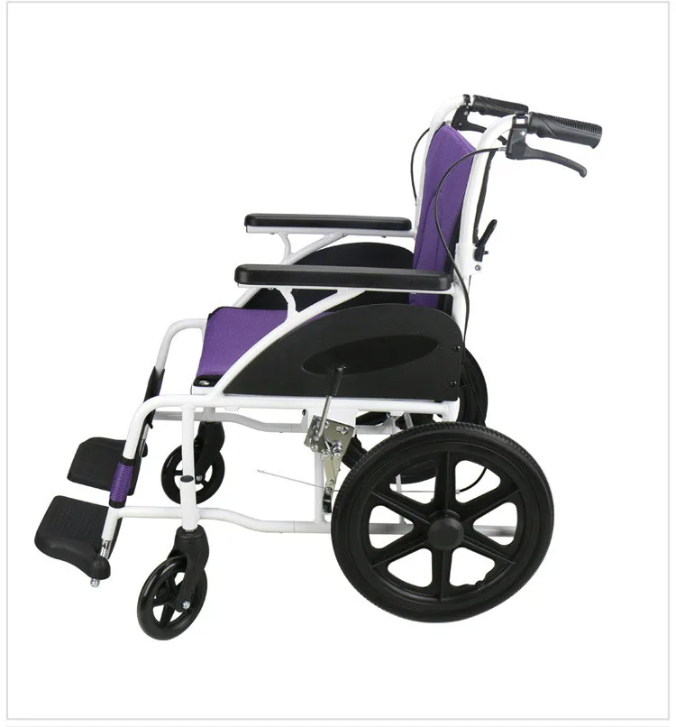Durable Self Folding Commode Wheelchair with Footrests for elderly