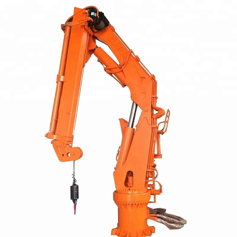 Hydraulic Knuckle Telescopic Boom Marine Mini Crane for Sale