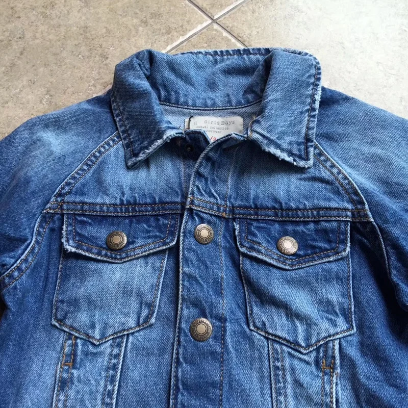 kids denim jacket children jacket for girl denim coat solid easy fashon boutiques kids clothes wholesale bulk baby outfit