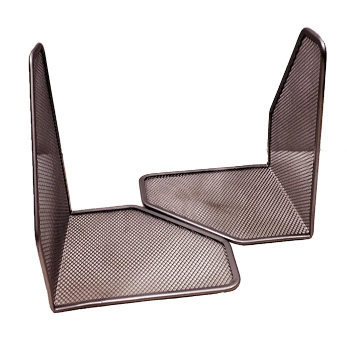 Grey Iron Metal Bookends