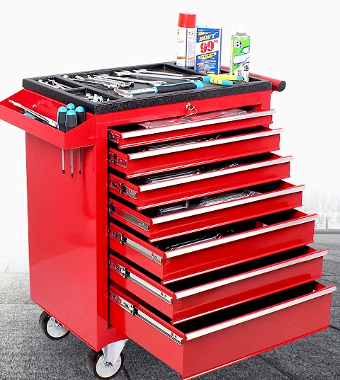 Professional 7 Drawers and side a tray Tool Cabinet hand cart tool cabinet