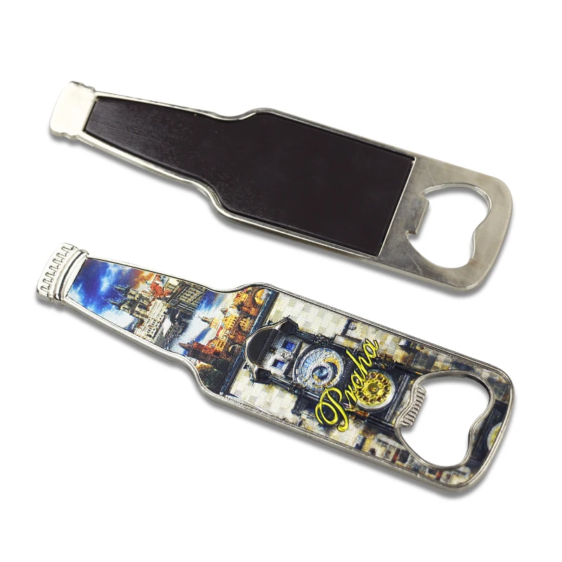 Cheap personalized custom metal fridge magnet logo beer bottle opener with