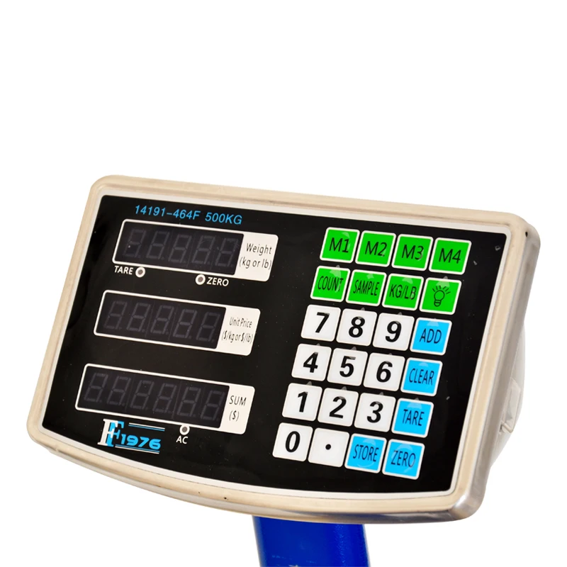 FF1976-464F 500kg/100g cheap Electronic digital Price Computing Platform Scale Bench Scale  Corrugated steel platform