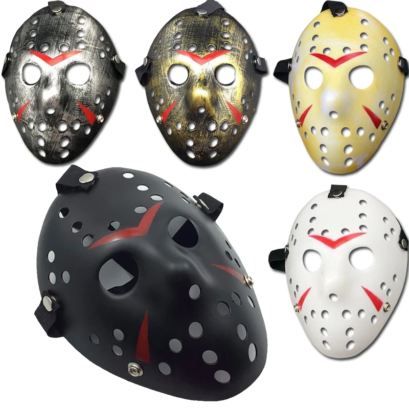 
New Halloween masquerade party horror antique gold silver resin thicken Freddy war Jason mask 