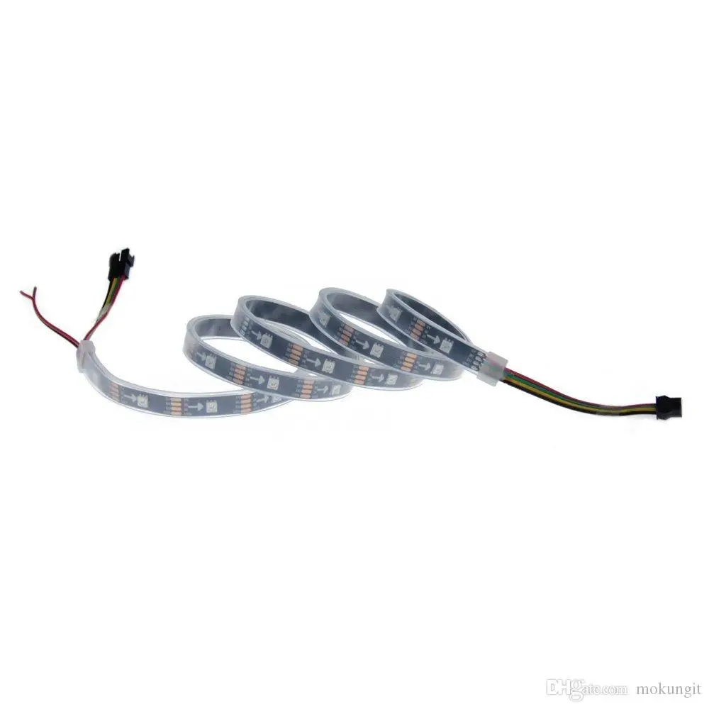 ip67 waterproof LED strip light 5m 30LEDs/m SMD 5050 LED strip DC 5V double PCB rgb ws2813 APA102 PVC aluminum channel