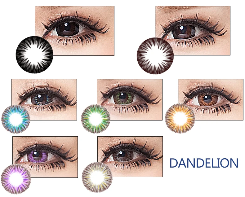 
Beauty Coner-2pcs/pair Dandelion Fantasy Big Eyes Soft Colored Contact Lens Cheap Cosmetic Contact Lenses 