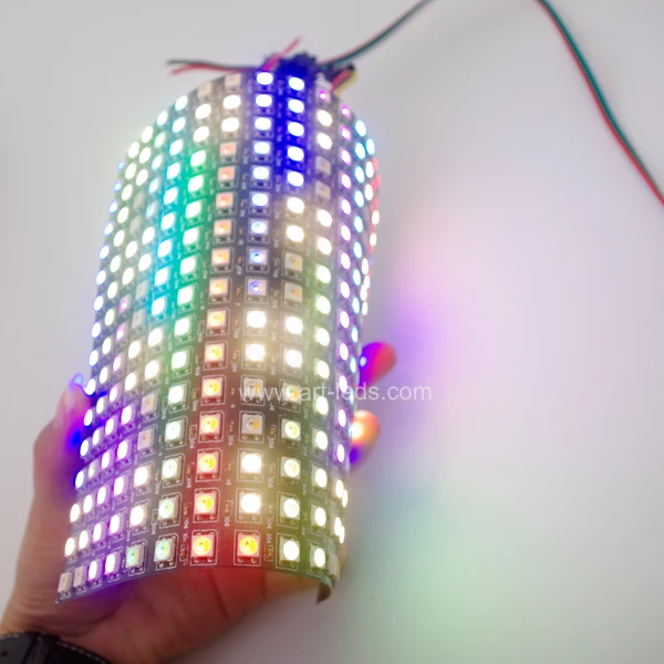 256 pcs rgbw leds digital led matrix display apa102 color panel strip light