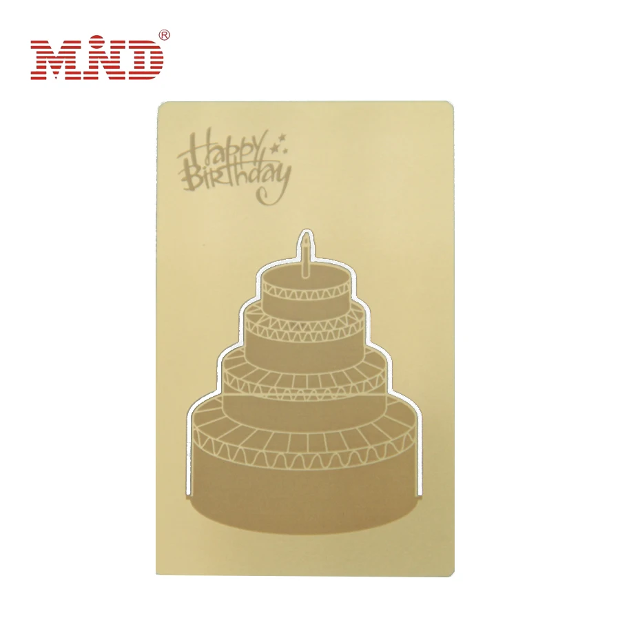 Customized silver/golden laser cut metal business card