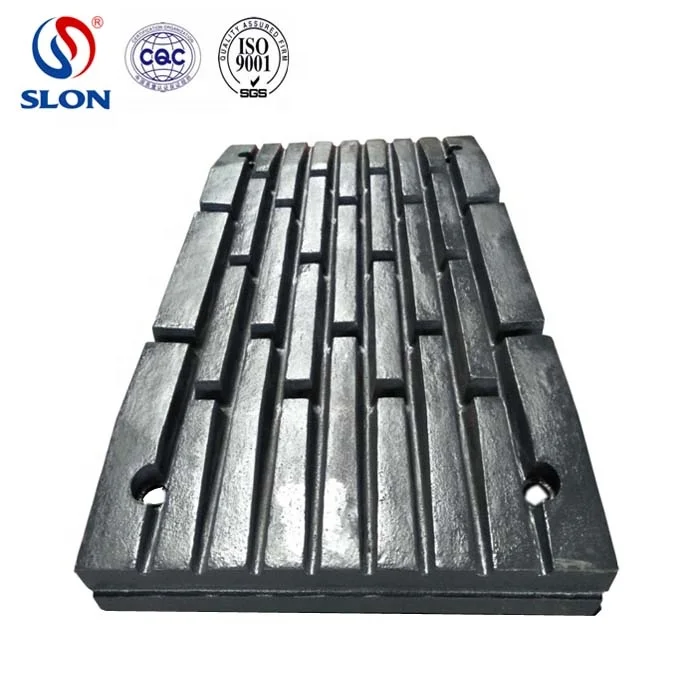High Manganese Mn18Cr2 Extec C10 Jaw Crusher Spare Parts J6930000 J8810000 Fixed and Swing liner Jaw Plate